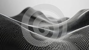 Digital wave pattern creating abstract data landscape