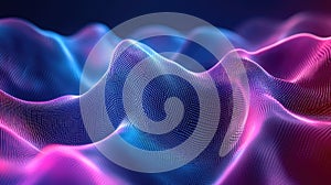 Digital wave pattern creating abstract technology background