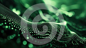 Digital wave pattern forming abstract data points