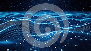 Digital wave pattern forming abstract technology background