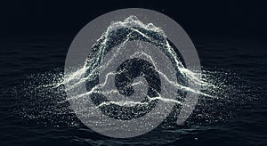 Digital wave peak visualization in deep darkness