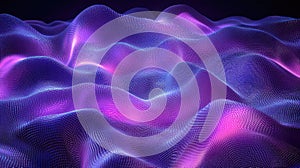 Digital wave surface creating abstract technology background texture