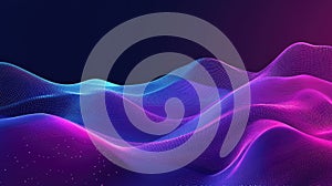 Digital wave surface representing big data and network connection