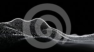 Digital wave surface representing network data and technology background