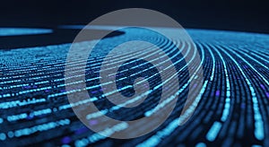 Digital Waveform Background with Binary Code