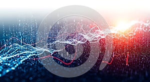 Digital Data Visualization with Binary Code and Graphs