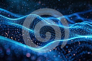 Digital Waveform Visualization in Blue