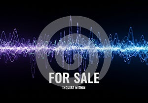 A digital waveform visualization, featuring fluctuating