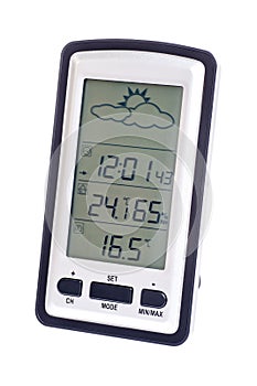 Digital weather station with clock