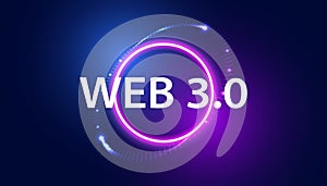 Digital Web 3.0 concept. Semantic Web and AI algorithms analyze, interpret and evaluate data such as DeFi, Crypto, NFT, DApps,