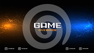 digital web game override sporty twitch banner design