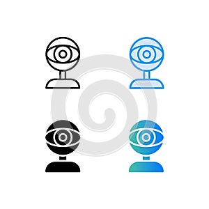 Digital Webcam line icon. linear style sign for mobile concept and web design. webcam video call