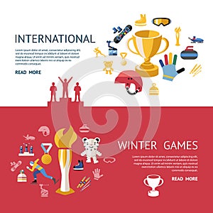 Digital winter games objects color