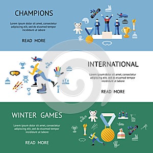 Digital winter games objects color