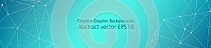Digital wireframe computer science web header or banner vector concept