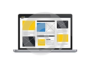 Digital wireframe layout design