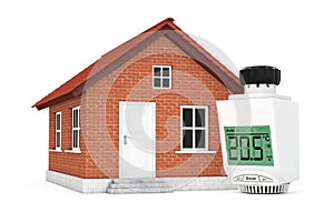 Digital Wireless Radiator Thermostatic Valve near House Building