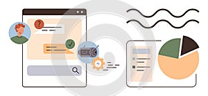 Digital Workspace with Chat Interface, Automation Tools, and Data Analytics for Workflow Management