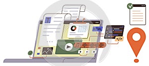 Digital Workspace with Content Management, Development Tools, and Media Integration