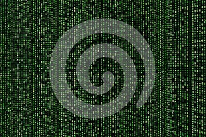 Green binary code background material,Generative AI
