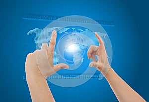 Digital world concept graphic