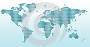 Digital world map