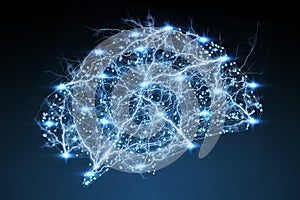 Digital x-ray human brain 3D rendering