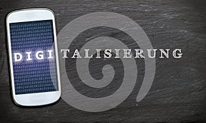 Digitalisation and information concept.
