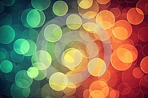 Abstract Colorful Bokeh Background: Vibrant Circles