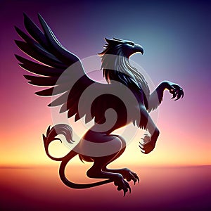 Digital art image of the mythological griffin.