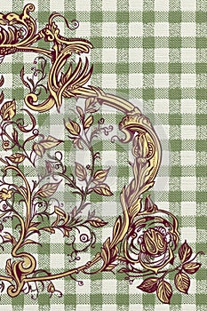 Floral Gingham Pattern