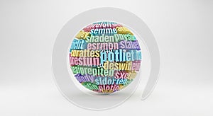 A digitally created sphere composed of