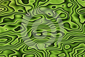 Digitally generated abstract background with floating lines, green colored texture background