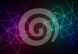 A digitally generated abstract design features intersecting geometric lines forming