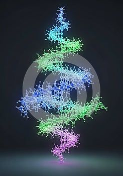 A digitally generated, abstract, tree-like structure