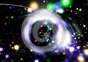 Abstract light circle digitally generated background