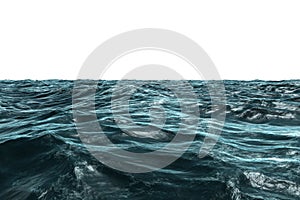 Digitally generated Blue rough ocean photo