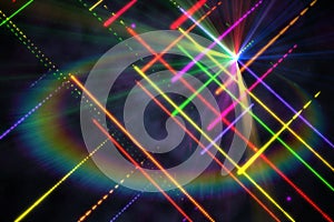 Digitally generated disco laser background
