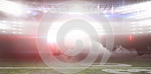 Digitally generated image of illuminated stadium