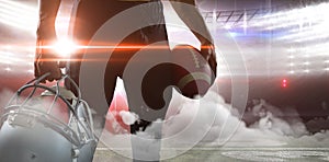 Digitally generated image of illuminated stadium