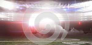 Digitally generated image of illuminated stadium