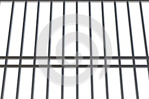 Digitally generated metal prison bars
