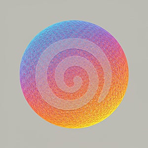 A digitally generated sphere composed of a triangular mesh pattern, featuring a