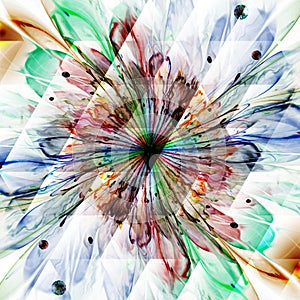 Digitally recreated watercolor flower texture