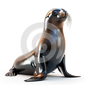 Elegant 3D Render of a California Sea Lion photo