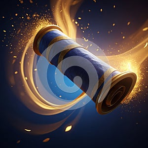 Spiralling Torah Scroll for Simchat Torah