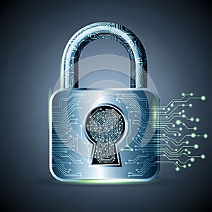 Circuit patterns symbolizing cybersecurity and data protectio