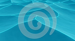 Abstract Teal Low Poly Wavy Landscape