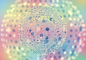 A digitally rendered sphere composed of