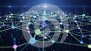 Communication, with a central light source adding depth and focus